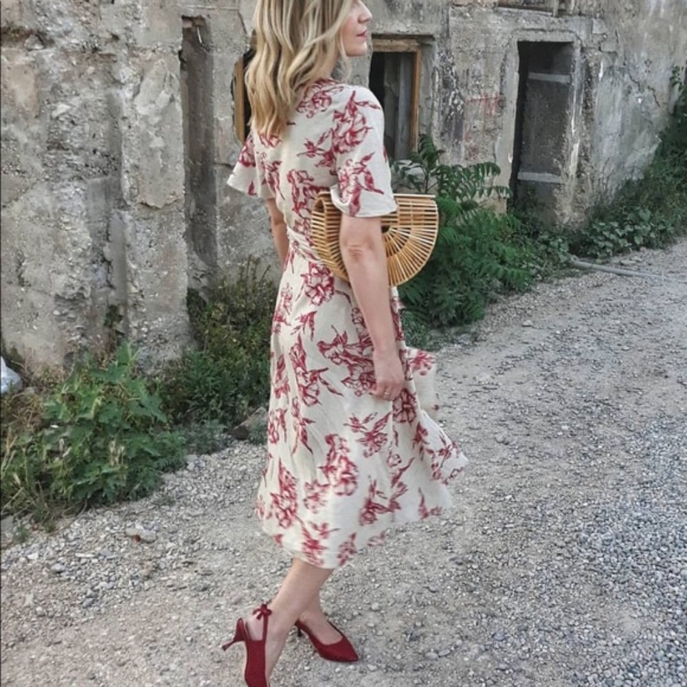 Zara floral print dress SIZE M - Picture 2 of 6